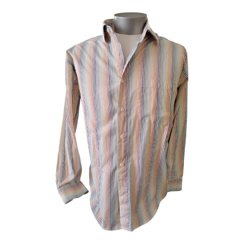 Men's Johnston & Murphy Multicolor Button Front Shirt Size Medium